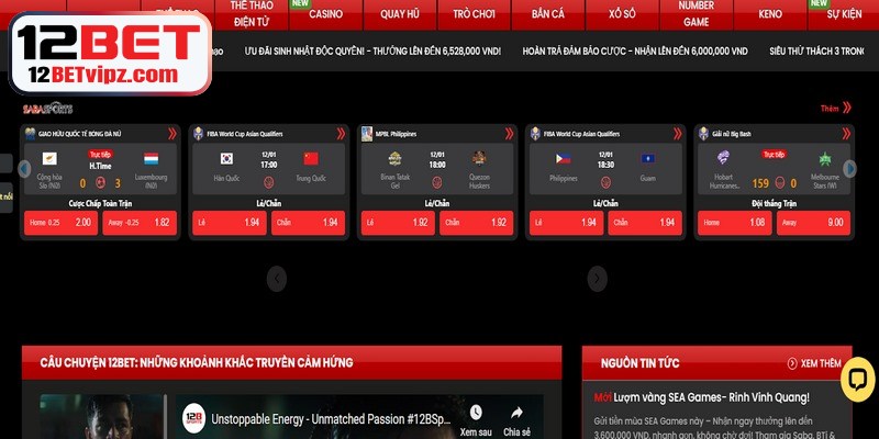 App 12BET được phát triển với giao diện thân thiện, tốc độ xử lý nhanh 